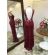 Vestido longo de festa M-5389 Marsala