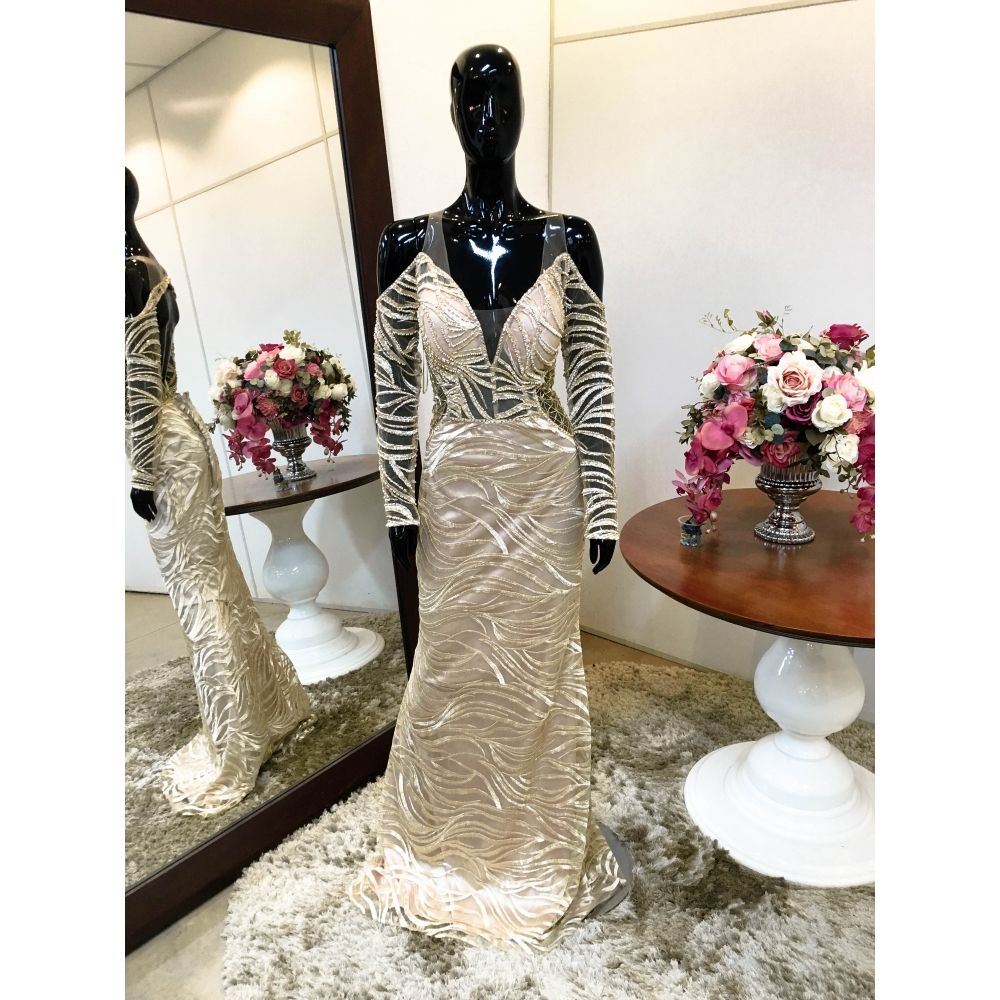 Vestido longo de festa M-0107A