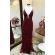 Vestido longo de festa M-5462 Marsala