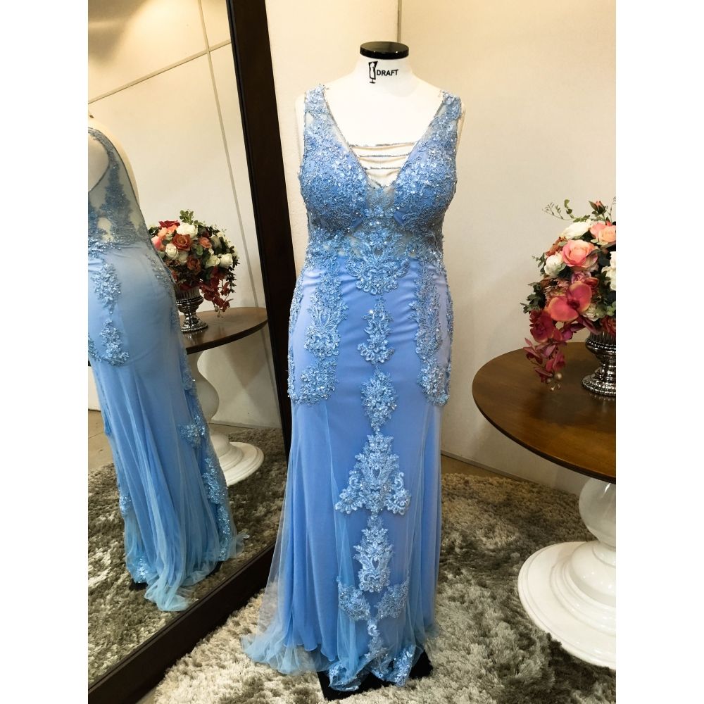 Vestido longo Plus Size P-3288A