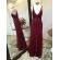 Vestido longo de festa M-5549B Marsala
