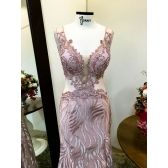 Vestido longo de festa M-5397B Rosé
