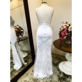 Vestido longo branco M-5413