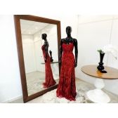 Vestido longo de festa M-6047 Marsala