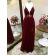 Vestido longo de festa M-5064 Marsala