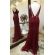 Vestido longo de festa M-5001 Marsala