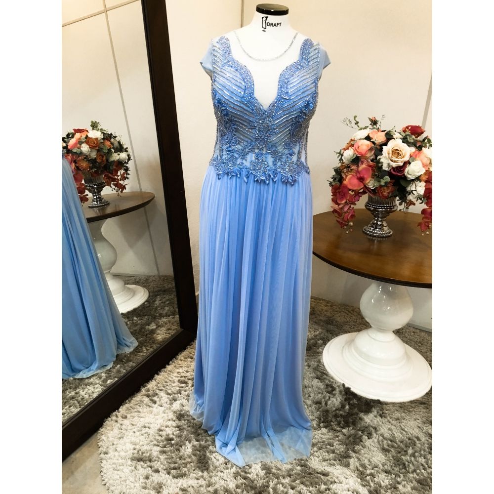 Vestido longo Plus Size P-3255