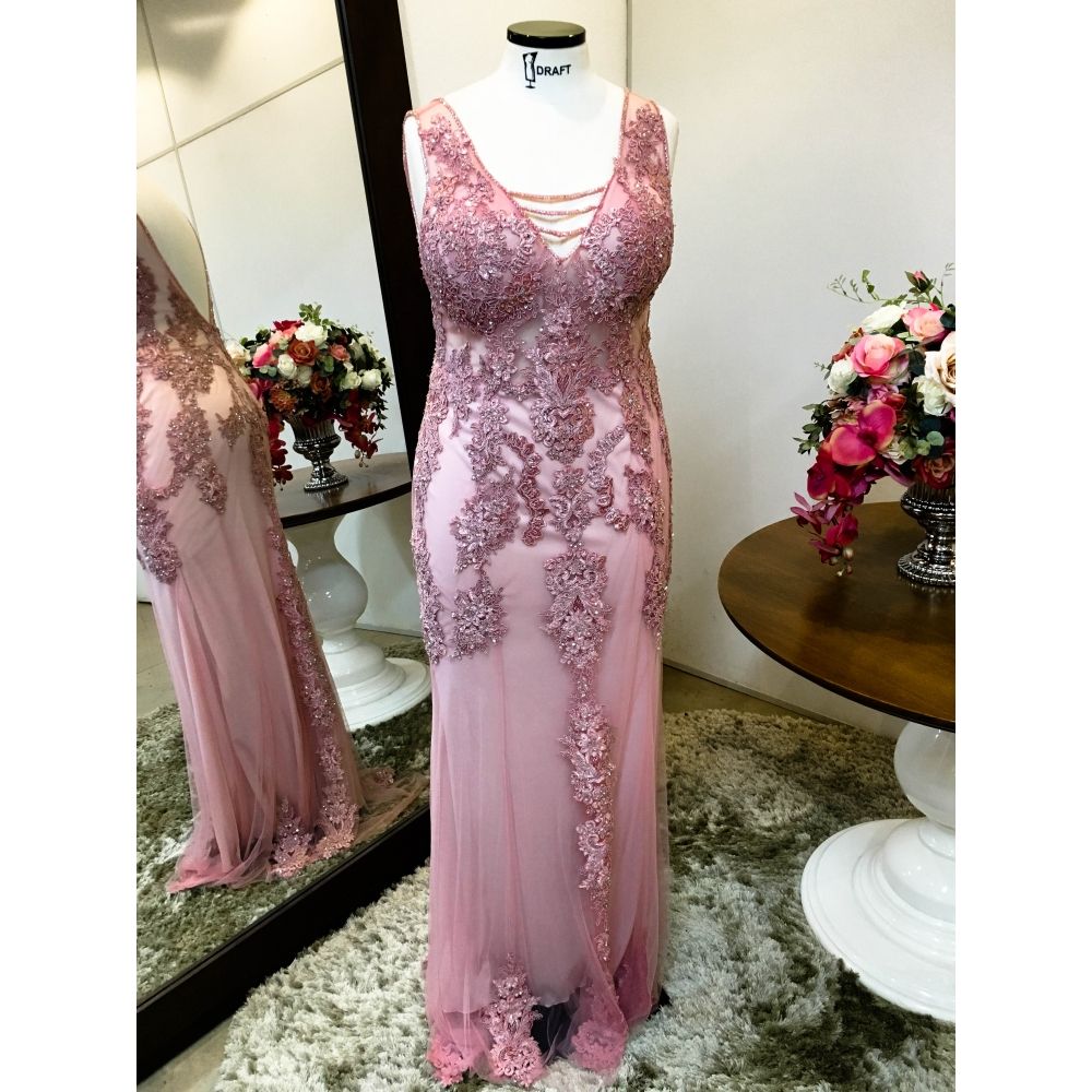 Vestido longo Plus Size P-3288