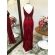 Vestido longo de festa M-5492 Marsala
