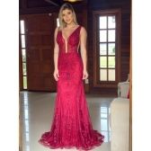 Vestido longo de festa M-19054