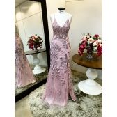 Vestido longo de festa M-5529 Rosé