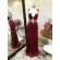 Vestido longo de festa M-6008 Marsala