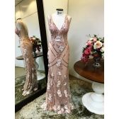 Vestido longo de festa M-5410R Rosé