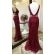 Vestido longo de festa M-5368 Marsala