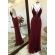 Vestido longo de festa M-5376 Marsala