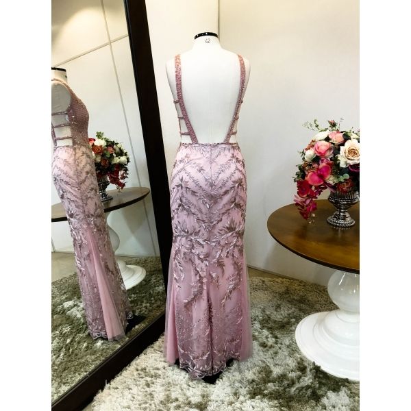 Vestido longo de festa M-0033