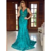 Vestido longo de festa M-6093
