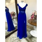 Vestido longo de festa M-5299 Azul Royal