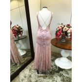 Vestido longo de festa M-5549A Rosé