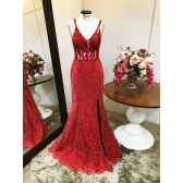 Vestido longo de festa M-0678 Vermelho