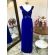 Vestido longo de festa M-6022 Azul Royal