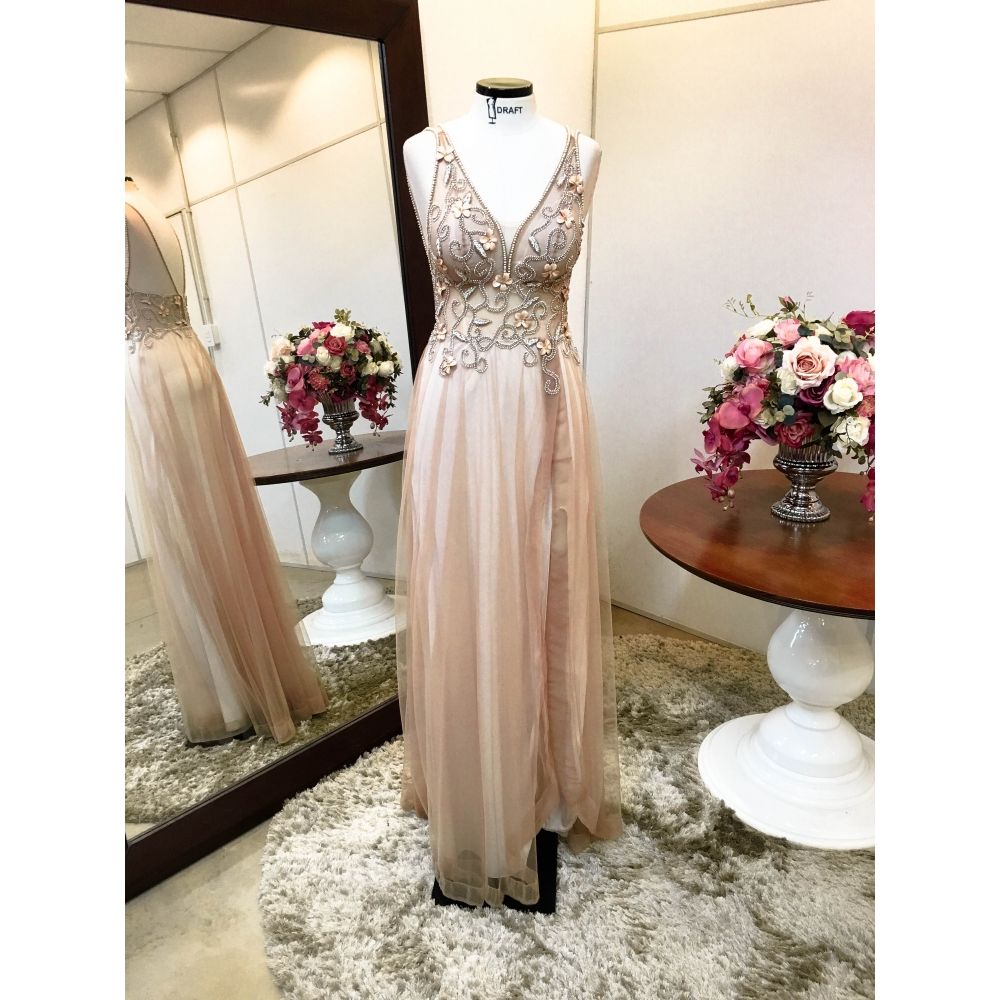 Vestido longo de festa M-0062