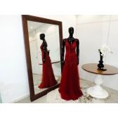 Vestido longo de festa M-6040 Marsala