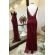 Vestido longo de festa M-5462 Marsala