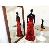 Vestido longo de festa M-6047 Marsala