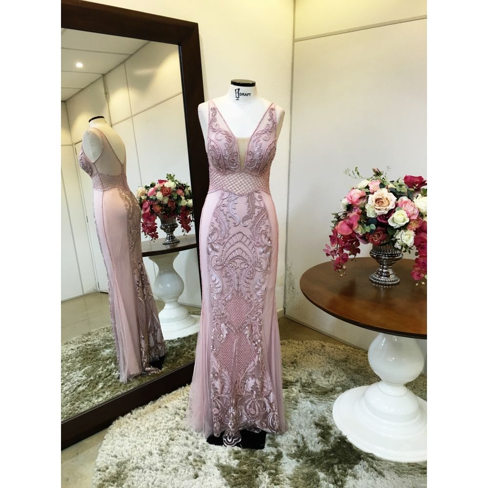 Vestido longo de festa M-0605