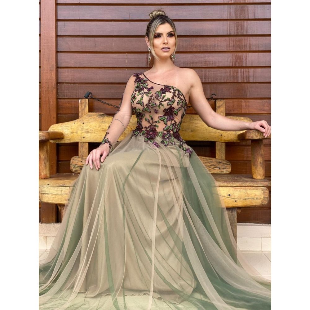 Vestido longo de festa M-5558