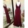 Vestido longo de festa M-6059 Marsala
