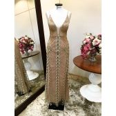 Vestido longo de festa M-5503 Dourado
