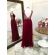 Vestido longo de festa M-5195 Marsala