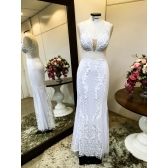 Vestido longo branco M-6068