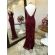 Vestido longo de festa M-5540 Marsala