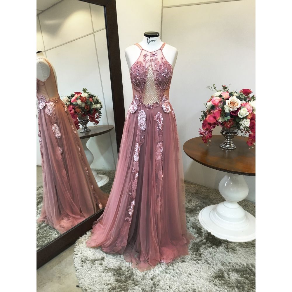 Vestido longo de festa M-0129