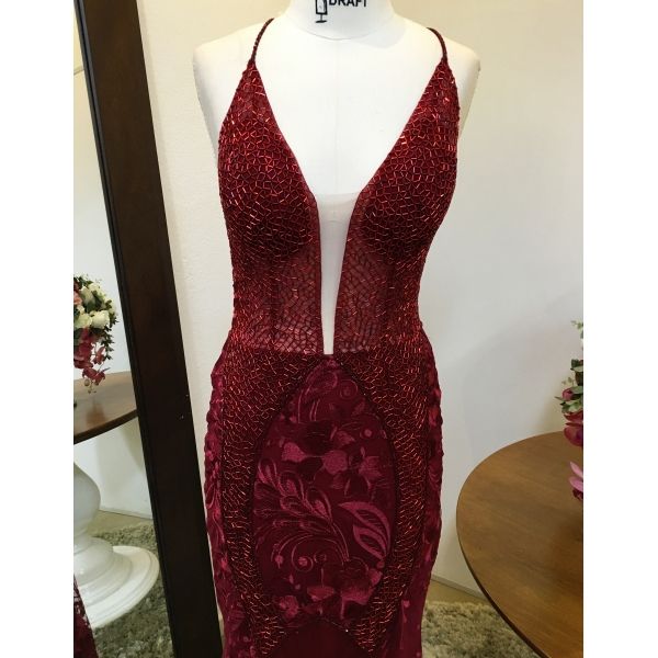 Vestido longo de festa M-0050
