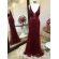 Vestido longo de festa M-5001 Marsala