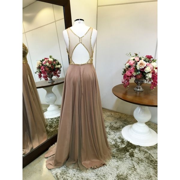 Vestido longo de festa M-0083