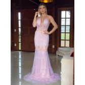 Vestido longo de festa M-19065