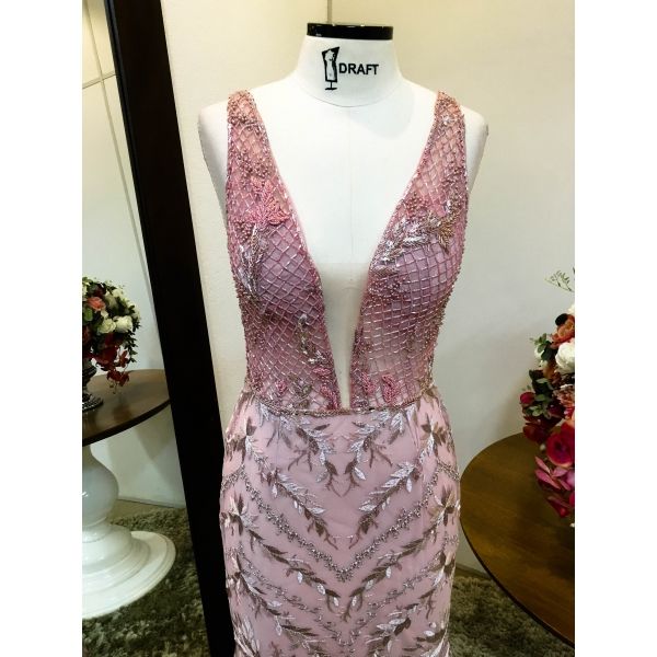 Vestido longo de festa M-0033