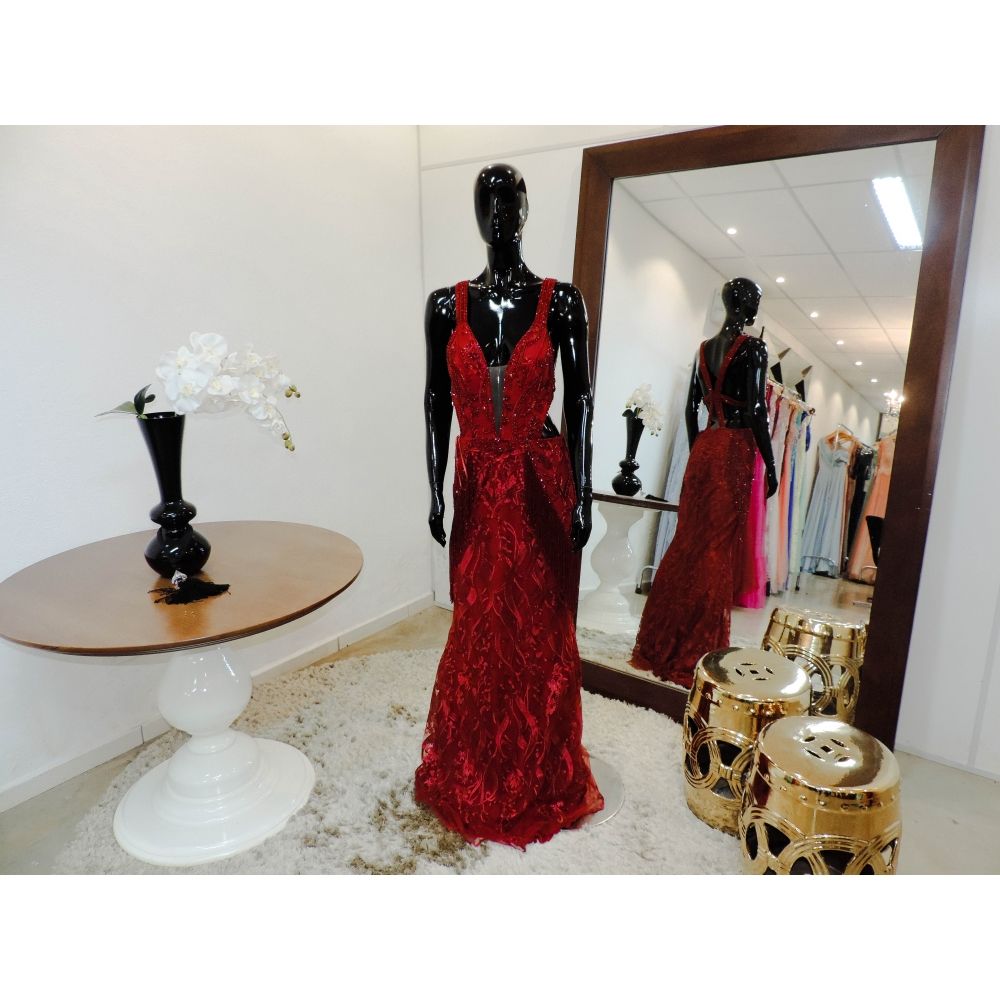 Vestido longo de festa M-0032