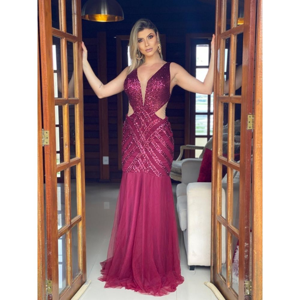 Vestido longo de festa M-0043A