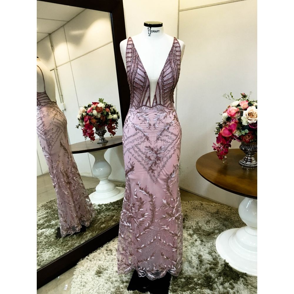 Vestido longo de festa M-0049B