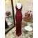 Vestido longo de festa M-5536 Marsala