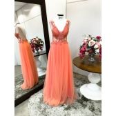 Vestido longo de festa M-5382 Coral