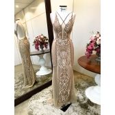 Vestido longo de festa M-5463 DOurado