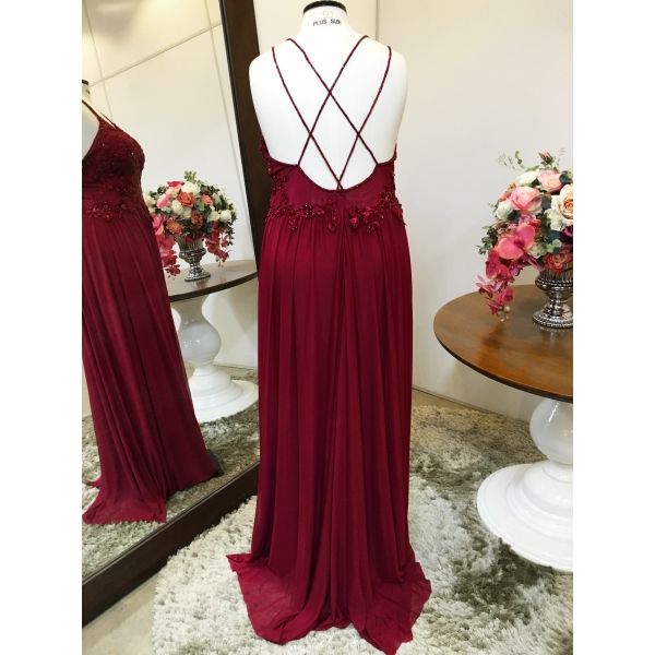 Vestido longo Plus Size P-3077