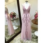 Vestido longo de festa M-5549 Rosé